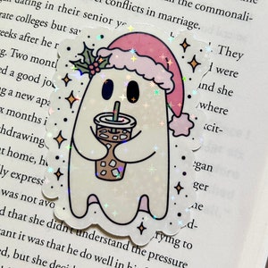 Merry Ghost Sticker | Waterproof Sticker |  Laptop Decal |Water bottle Decal | Laptop Sticker | Kindle Sticker | Trendy Groovy Sticker