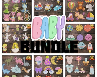 BABYPAKET BRODERImönster för broderimaskiner, Broderifiler-paket, Broderidesignpaket, Pes, Dst, Jef, Exp, Emb