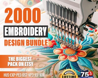Embroidery Designs MEGA Bundle: Digital Files (Pes, Dst, Jef, Exp, Emb)