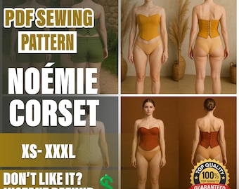 Cartamodello per corsetto in PDF / XS–XXXL / Cartamodello per principianti / Cartamodello a4-a0 / Cartamodello per corsetto da donna / Cartamodello per cintura da corsetto / Top-Corset