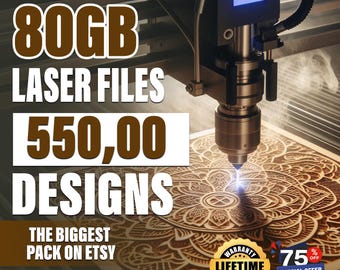 Laser Cut Mega Bundle: 550000+ Files - SVG DXF PDF (Digital Download)