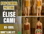 PDF Cami Sewing Pattern  | XS–XXXL | Beginner Sewing Pattern | a4-a0 pattern | Women Dress Pattern | Cute Sewing Pattern | Summer Cami Top