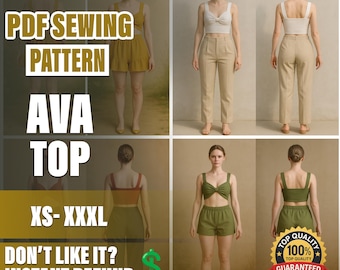 PDF Top Sewing Pattern  | XS–XXXL | Beginner Sewing Pattern | a4-a0 pattern | Women Top Pattern | Loose Top Pattern Summer Corset