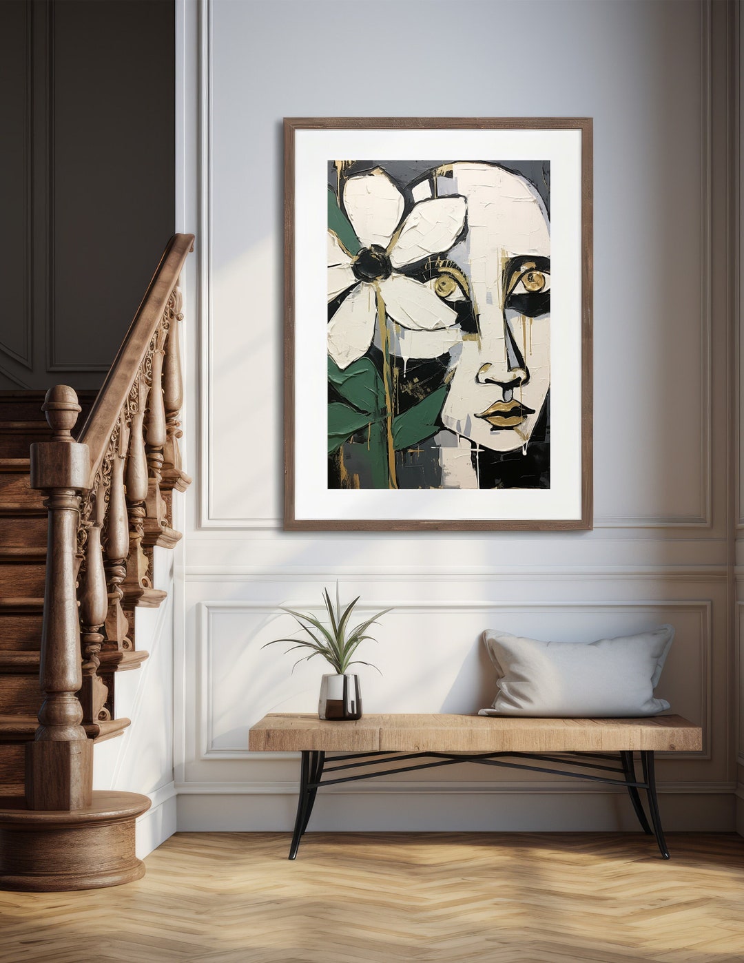 Flower Girl Matte Print Abstract Poster Print Meek Flower Etsy