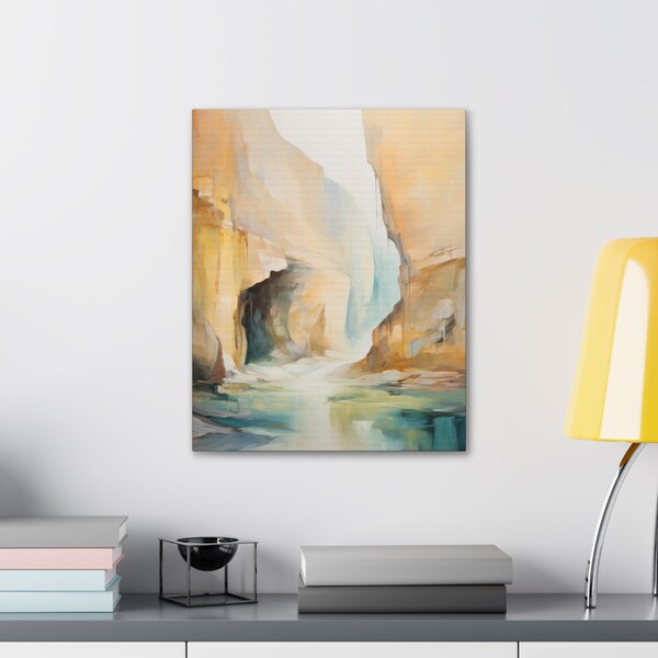 Wall Art Grand Canyon Art on Canvas Little Colorado River Print Muted Tones Arizona Art Scenic Print