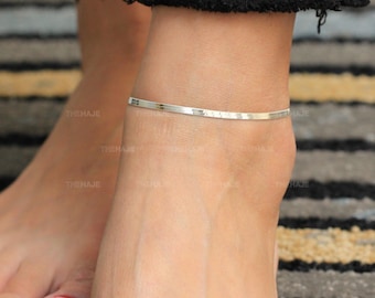 925 Silver Snake Chain Anklet: Hypoallergenic Summer Jewelry