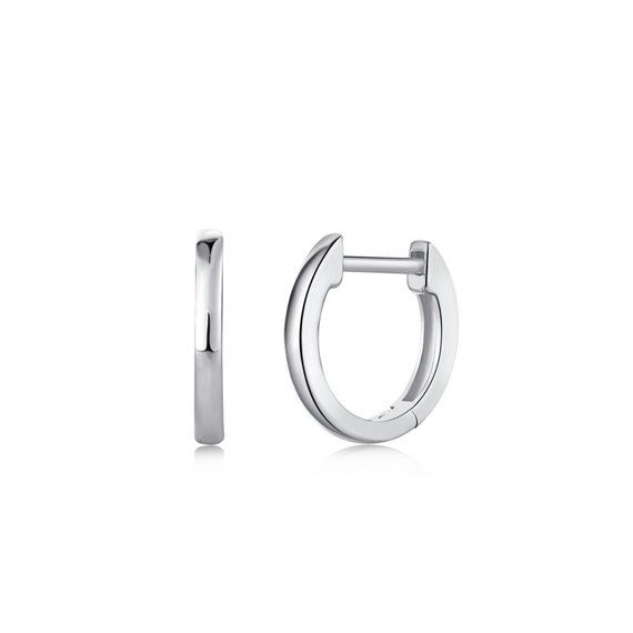 Dainty 925 Silver Huggie Hoop Earrings: Hypoallergenic Lever Back