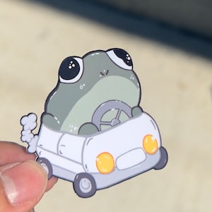 Frosch im Auto Sticker