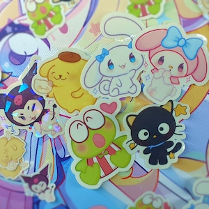 Single Inspired Sticker | Waterproof Vinyl | Kawaii Cute | Pink Purple Laptop Decals Fanart Handmade sets of  2