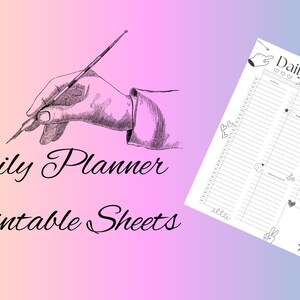 Daily Planner Printable Pages- Digital Download