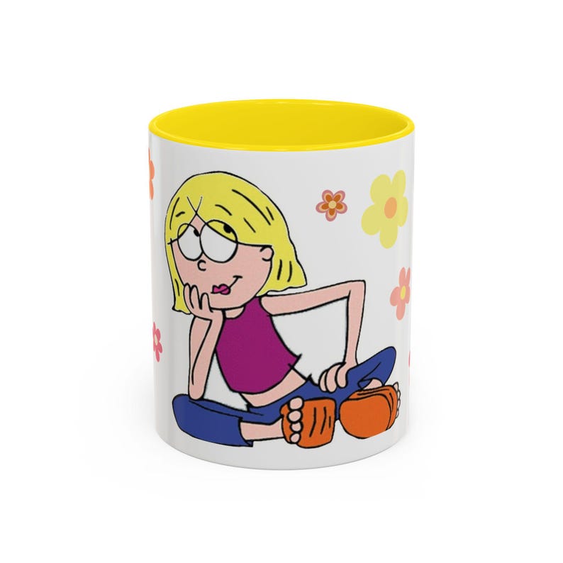 Y2K Nostalgia Coffee Mug | Retro Cartoon Inspired Mug | Lizzie McGuire 2000s Aesthetic Gift | Cute Nostalgic Coffee Cup | Millennial Gift image 2