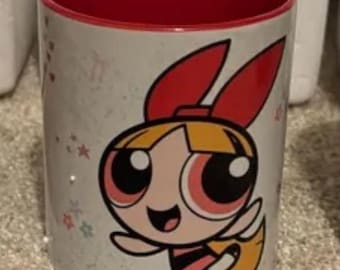Powerpuff Girls Coffee Mug | Blossom Ceramic Mug (11oz) | Novelty Gift for Y2K Fans