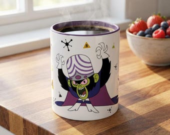 Mojo Jojo Coffee Mug | Powerpuff Girls Ceramic 11oz Mug