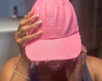 Healing Do Not Disturb Distressed Hat | Spiritual Baseball Cap | Self Love & Healing Aesthetic Hat