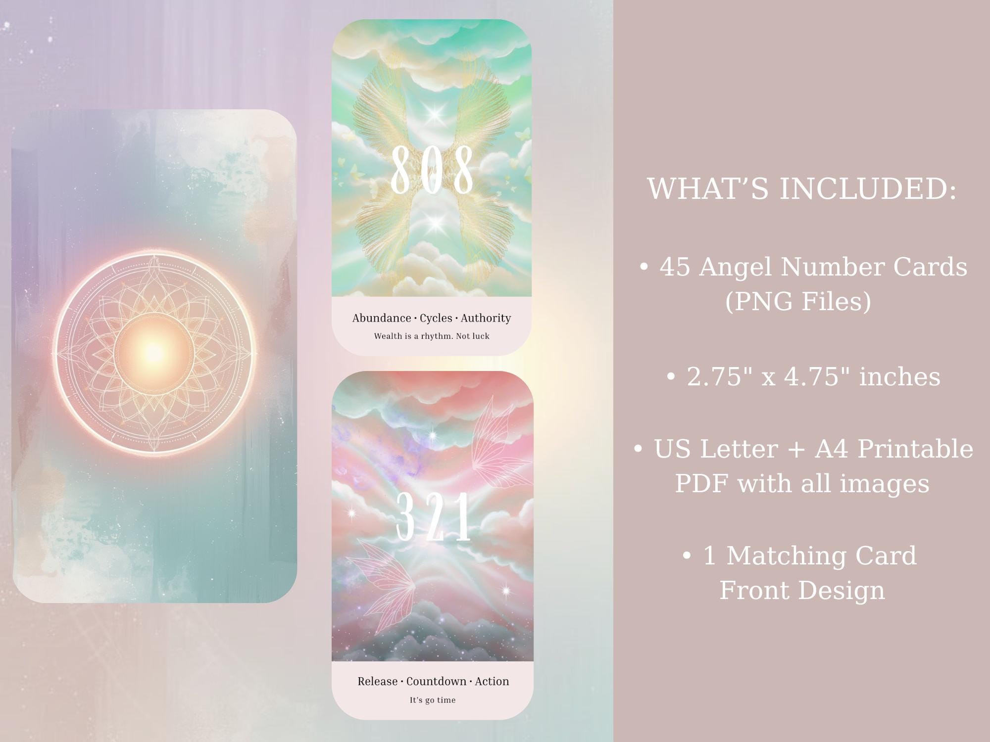 Innerlight Angel Codes Oracle Deck | 45 Spiritual Angel Number Cards ...