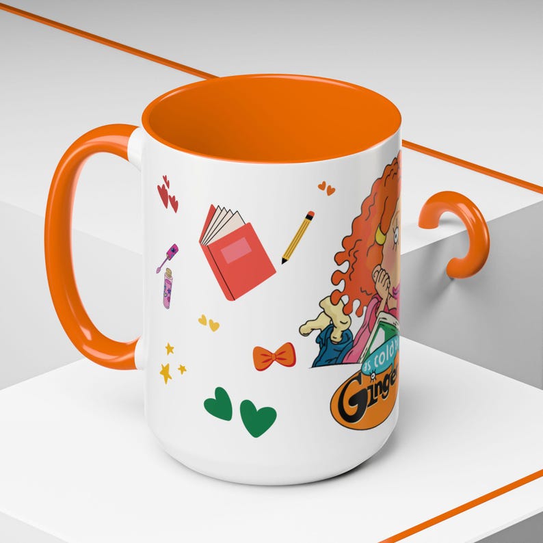 As Told By Ginger Coffee Mug | 11 oz & 15 oz Ceramic Cup | Cozy Coffee Cup | 90s Kids Gift | Nickelodeon Fan Gift | Nostalgic Coffee Mug image 11
