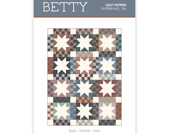 The Betty Quilt Pattern – Printed Paper Booklet (Mailed to You)