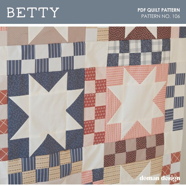 The Betty Quilt Pattern PDF | Modern Patchwork Quilt | Baby Throw Twin Sizes image 15