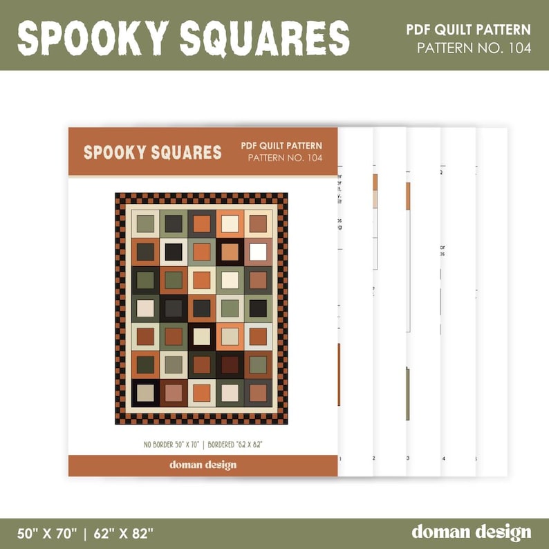 Spooky Squares Quilt Pattern | Beginner-friendly Halloween Design (PDF ...