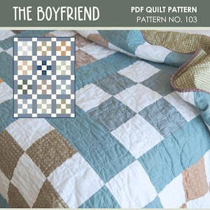 Patrón de colcha "Boyfriend" / Para principiantes (Descarga en PDF)