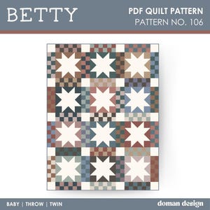 The Betty Quilt Pattern PDF | Modern Patchwork Quilt | Baby Throw Twin Sizes image 7
