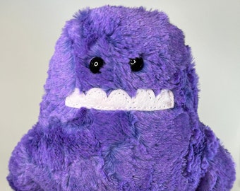 Handmade Fuzzy Purple Monster Plush