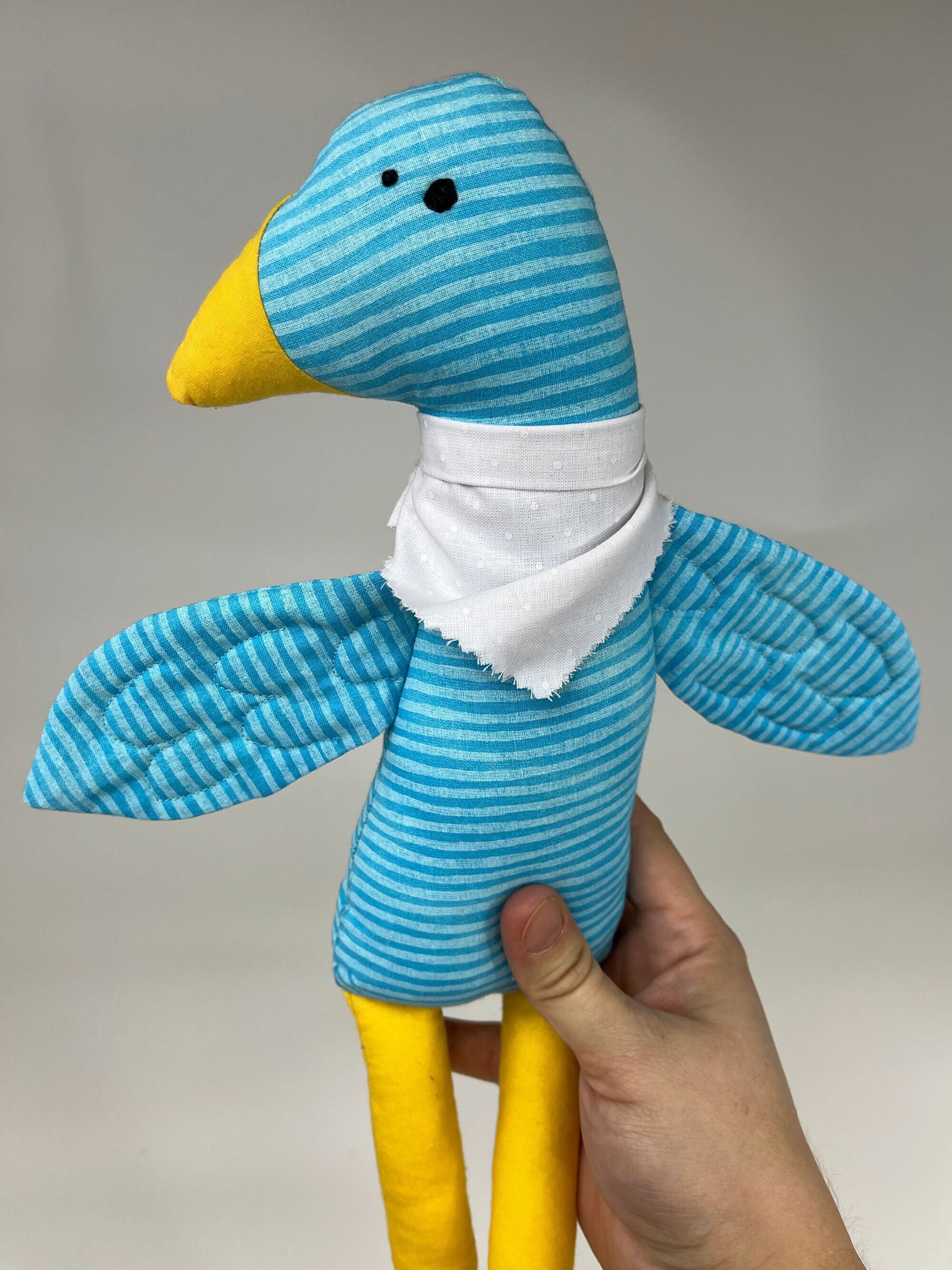 Handmade Blue Duck Stuffed Animal Etsy