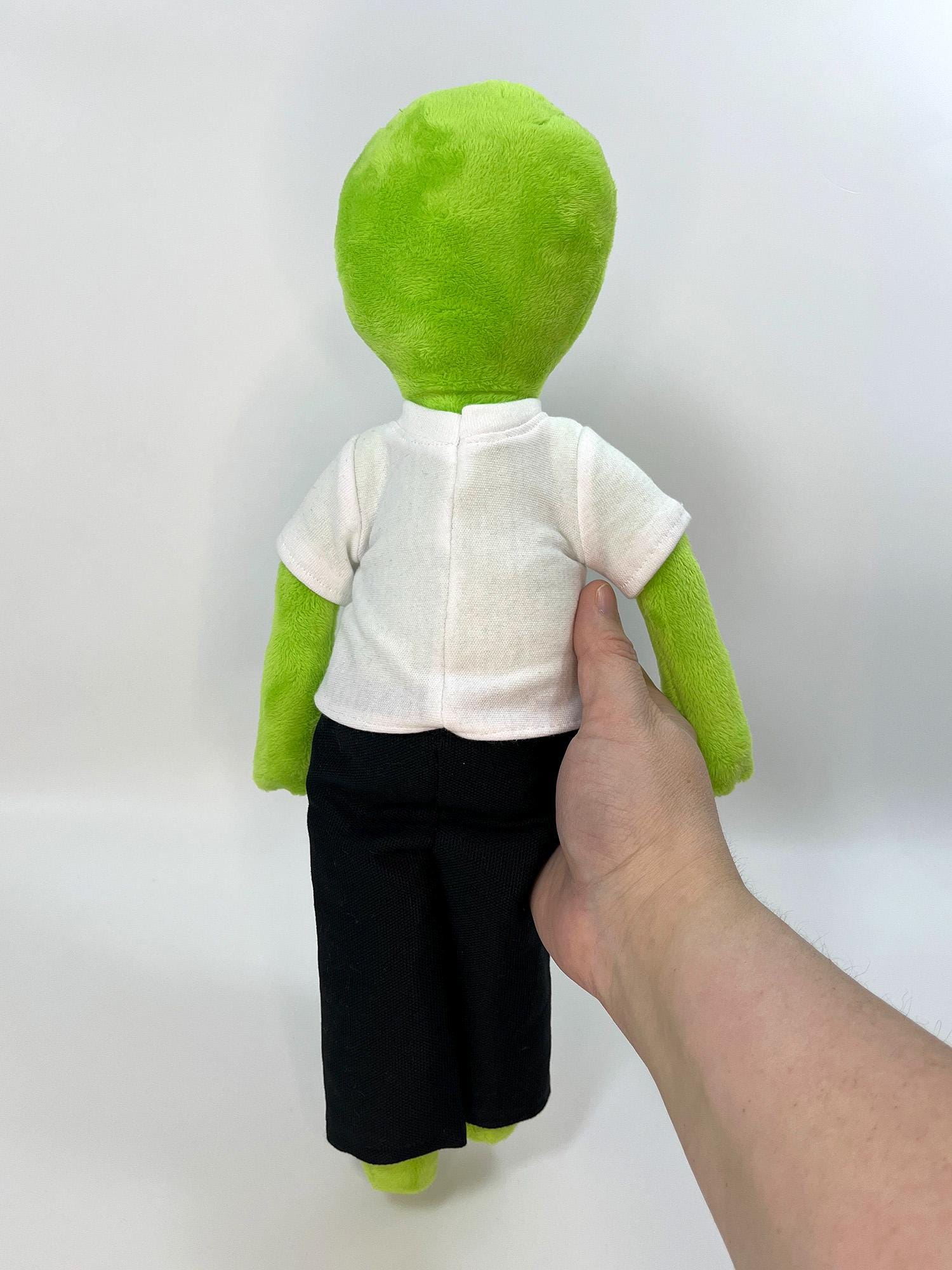 Handmade Green Alien Plush Toy With Embroidered Face and 'aliens Rule ...