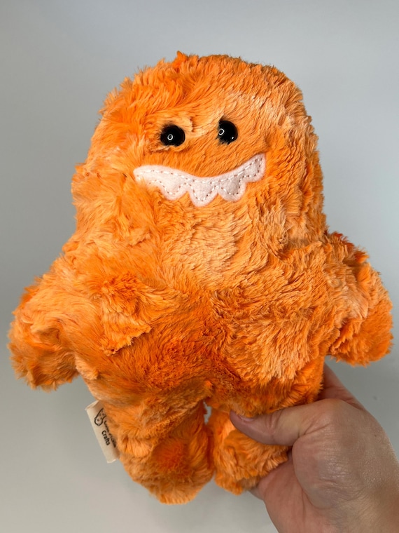 Handmade Fuzzy Orange Monster Plush - Etsy