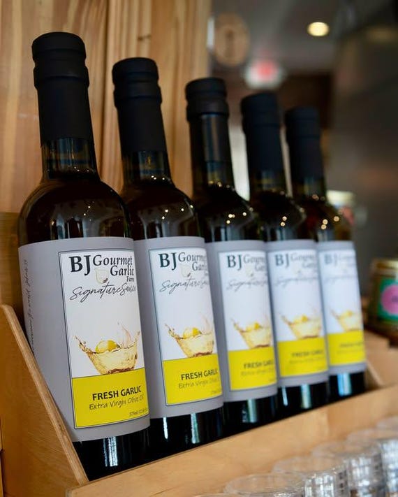 Fresh Garlic EVOO Olive Oil Gourmet Dressing Half Wine Bottles Large 375ml Vegan Gluten Free All Natural