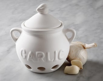 Garlic Keeper for Kitchen Counter Ceramic