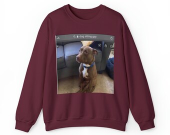 Hund sitzend Gay lustiges Unisex Heavy Blend ™ Rundhals-Sweatshirt