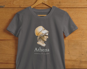 Athena's Wisdom T-Shirt - Goddess of Wisdom Graphic Tee - Mythical Wisdom Apparel