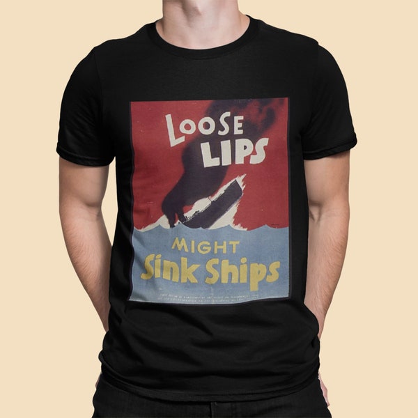 Loose Lips Might Sink Ships Poster Etsy