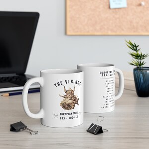 Explore Viking History with Our &quot;European Tour 793-1000&quot; Mug | Viking history Mug | Norse explorer Mug | European tour Coffee Mug