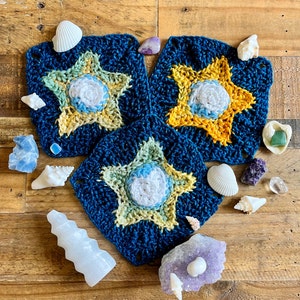 Sea-Shell and Starfish Granny Square Crochet Pattern - PDF Instructions