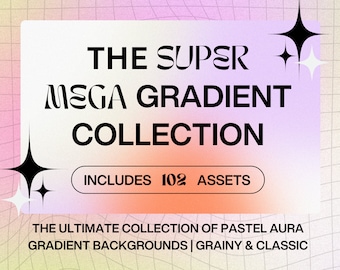 51 Aura Pastel Clean Grainy Gradient Backgrounds | 102 Total | Digital Gradient Pack | Instagram Story Post Gradient Aura | Digital Paper