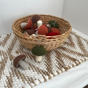 Crochet Mushroom Keychain