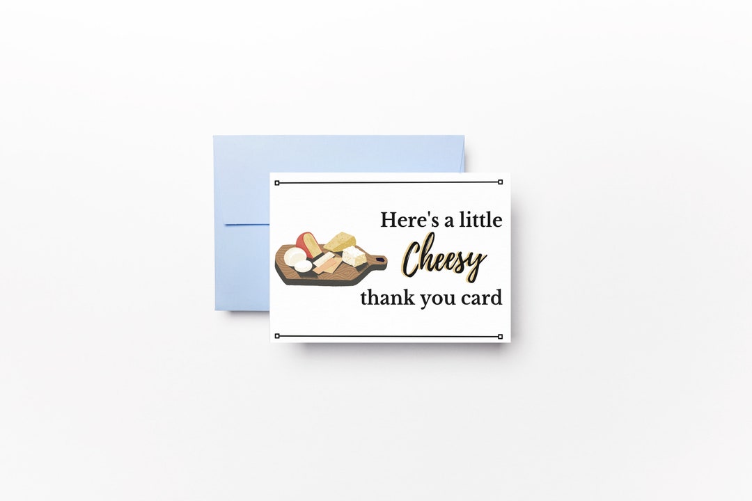 Funny Cheese Thank You Card - Etsy