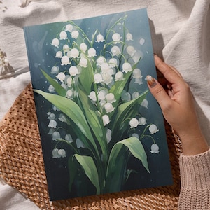 Lily of the Valley Journal - May Birth Month Flower Notebook - Mother's Day Journal Gift -  Dream Diary Gift - Hardcover Notebook