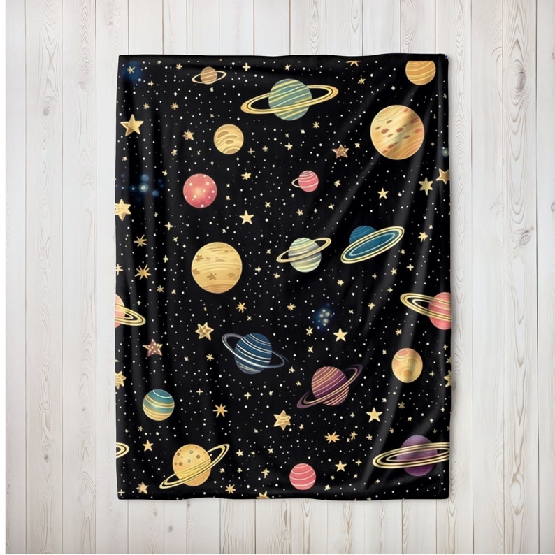 Intergalatic Blanket Fantasy Space Blanket Cozy Velveteen Throw