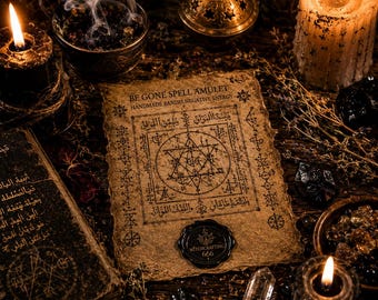 Be Gone Spell Amulet - Handmade Banish Negative Energy