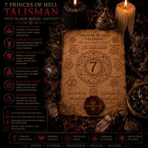 Talismã dos 7 Príncipes do Inferno: Amuleto de Magia Negra Profunda