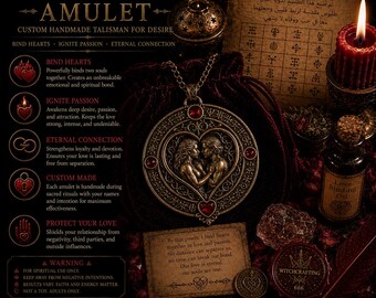 Amuleto de unión amorosa – Talismán artesanal personalizado para el deseo