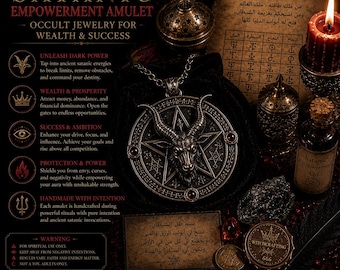 Satanic Empowerment Amulet, Occult Jewelry for Wealth & Success