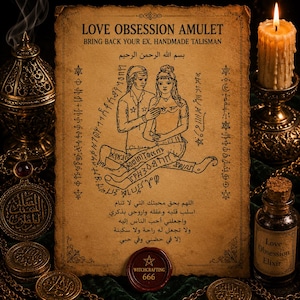 Love Obsession-amulet: breng je ex terug, handgemaakte talisman