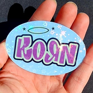 Korn Holografisch, wasserfester, funkelnder Vinyl-Aufkleber