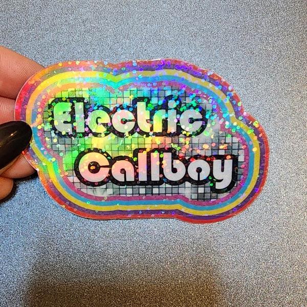 Electric Callboy Holographic Sparkle Vinyl water resistant Sticker