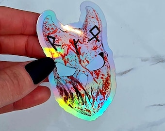 Slaughter to Prevail Viking-masker holografische sticker