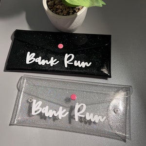Bling Bank withdrawal bag, Money bag for cash stuffing. Get a free gift